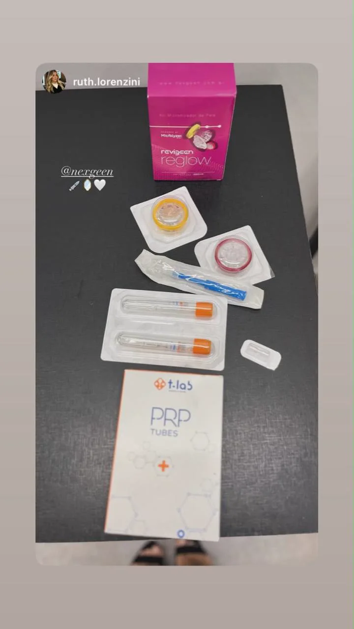 Kit Reglow e materiais de apoio apresentados por profissional